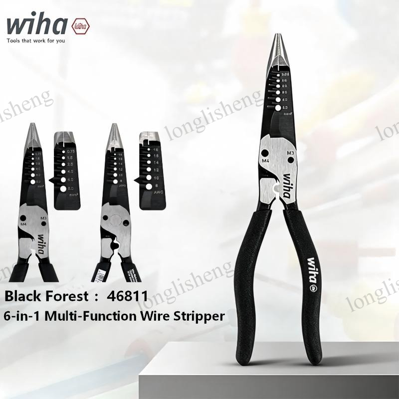 Tools Vn - Wiha 46811 BlackForest 200mm Tang Lancip