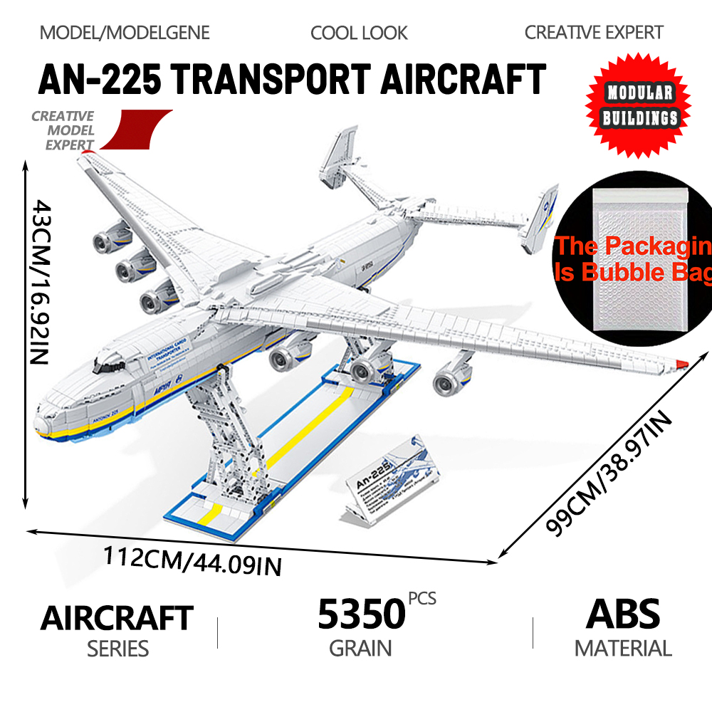 Hand Plane Block - AN-225 Model pesawat pengangkut besar blok