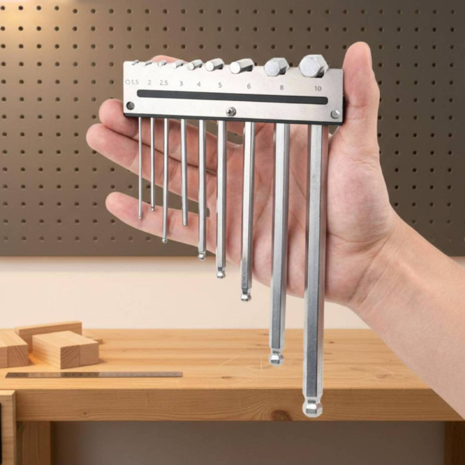 Workshop Tools Holder - Rak Kunci Hex Gantung Dinding dari