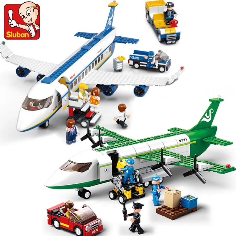 Hand Plane Block - Blok Bangunan Pesawat Kargo Airbus Kota
