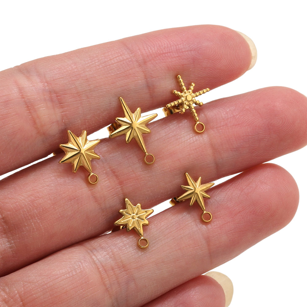6 pcs Anting-anting Bintang St - Tools Jewelry Making ulasan dan harga