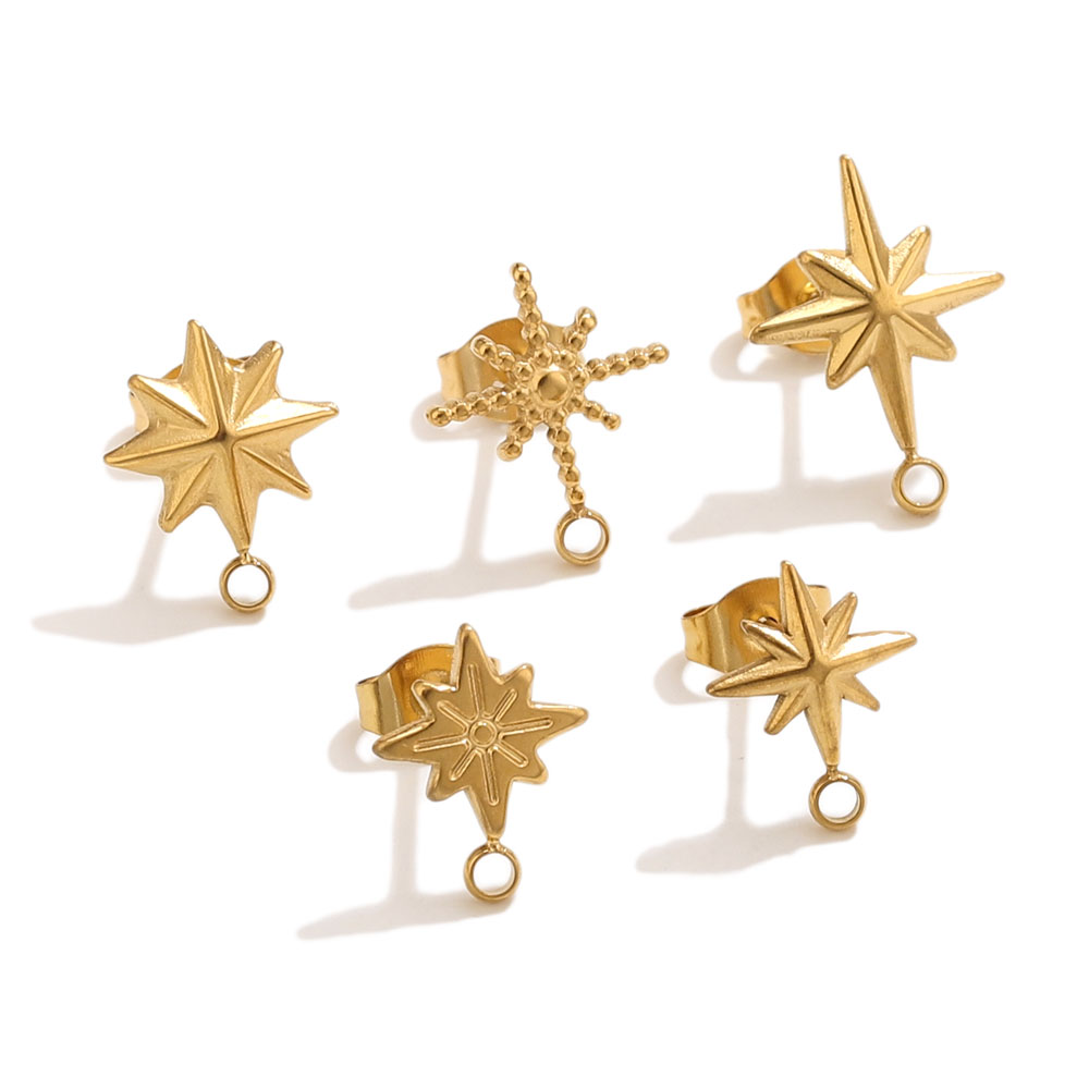 6 pcs Anting-anting Bintang St - Tools Jewelry Making ulasan dan harga