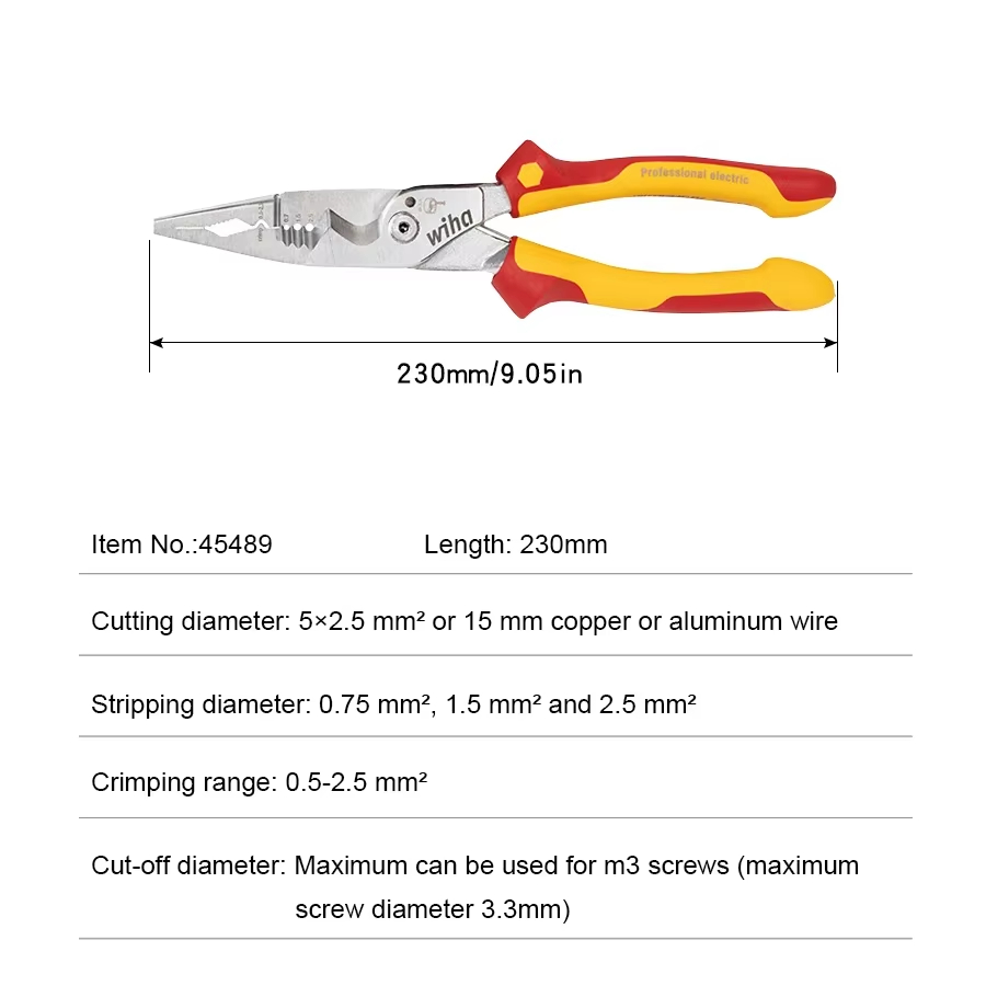 Wiha Genuine 45489 Tang Isolas - Tools Vn ulasan dan harga