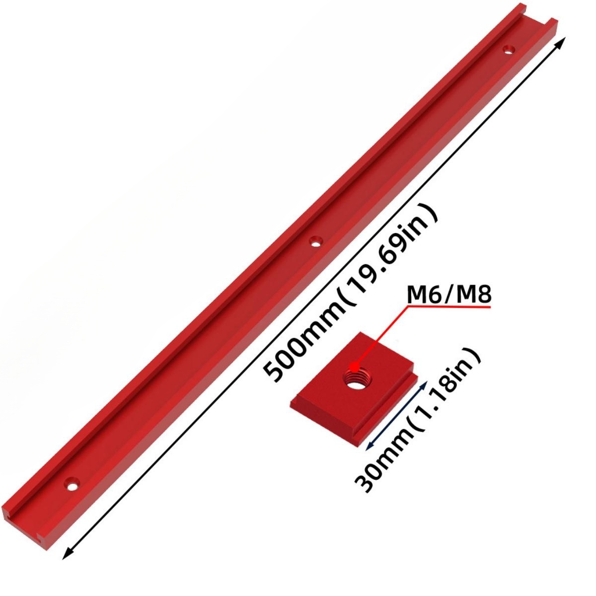 T30 Track 50cm Aluminium t-sli - Dowel Jig Kit ulasan dan harga